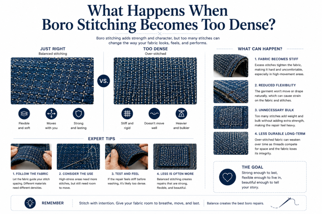 Can Boro Stitching Be Too Dense?
