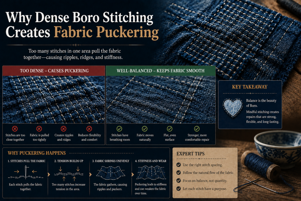 Can Boro Stitching Be Too Dense?