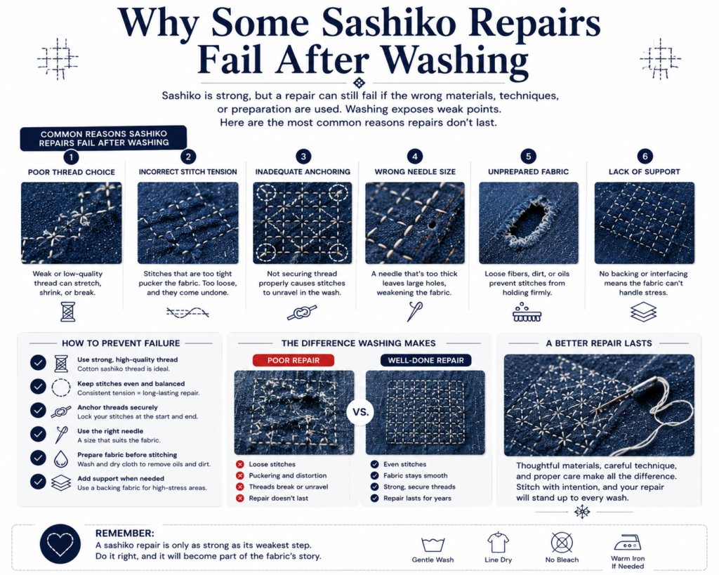 Which Sashiko Patterns Work Best for Structural Repairs?