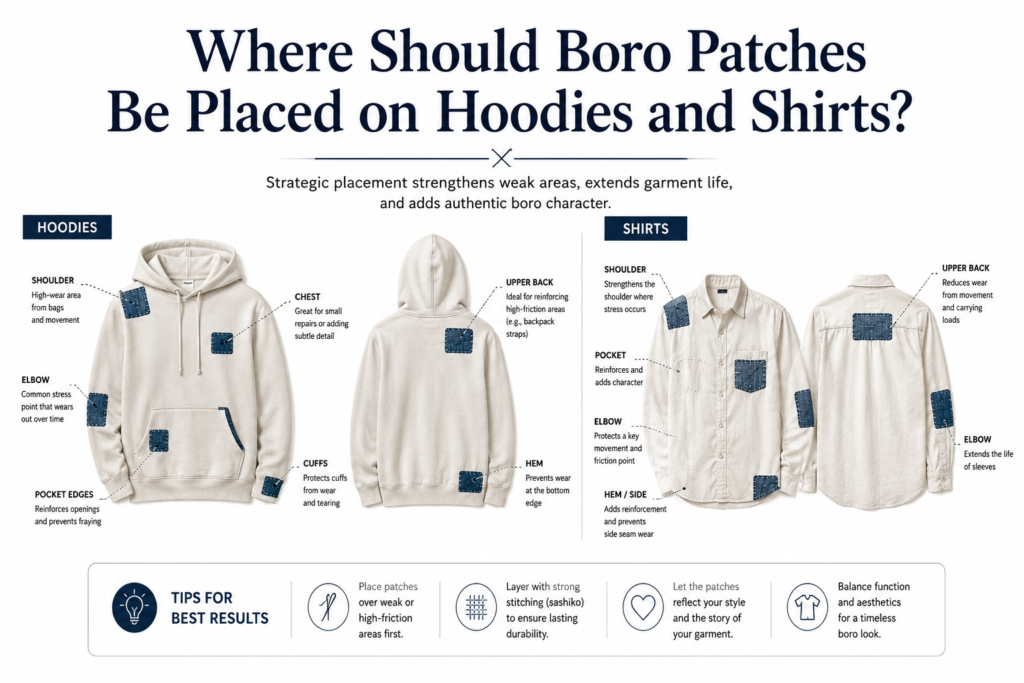 How to Add Boro Patches to Shirts and Hoodies