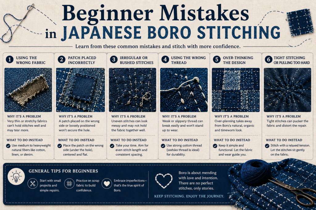 Beginner Mistakes in Japanese Boro Stitching