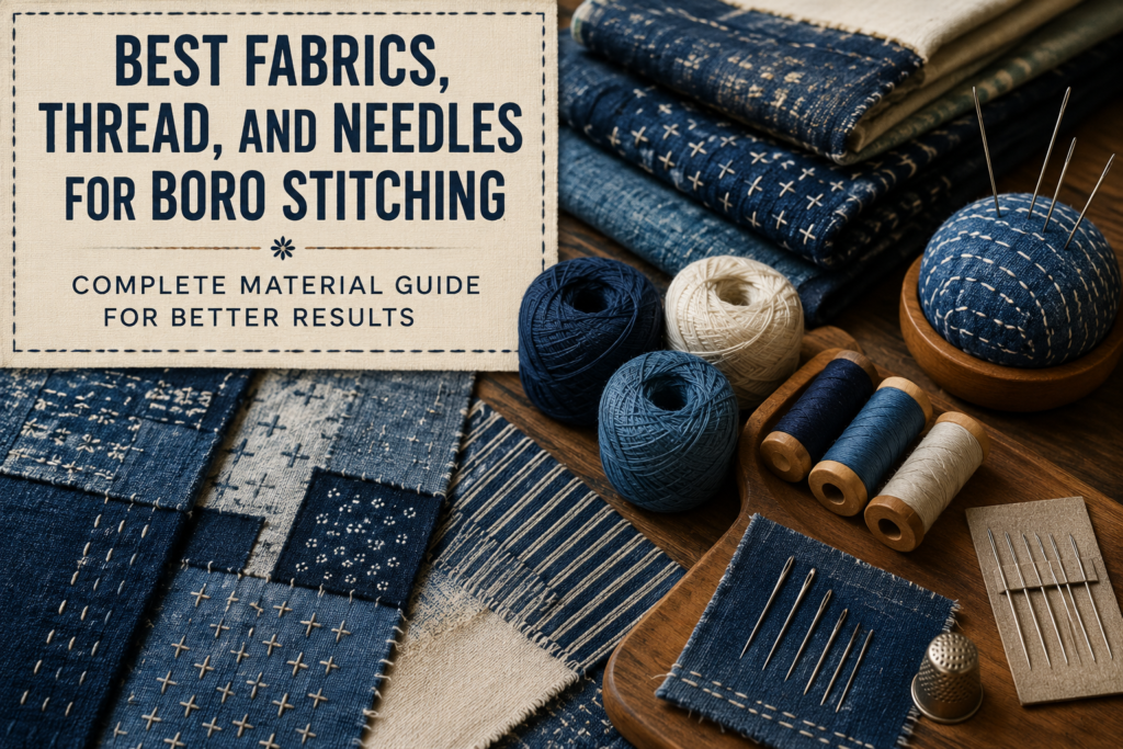Best Fabrics, Thread, and Needles for Boro Stitching (Complete Material Guide for Better Results)