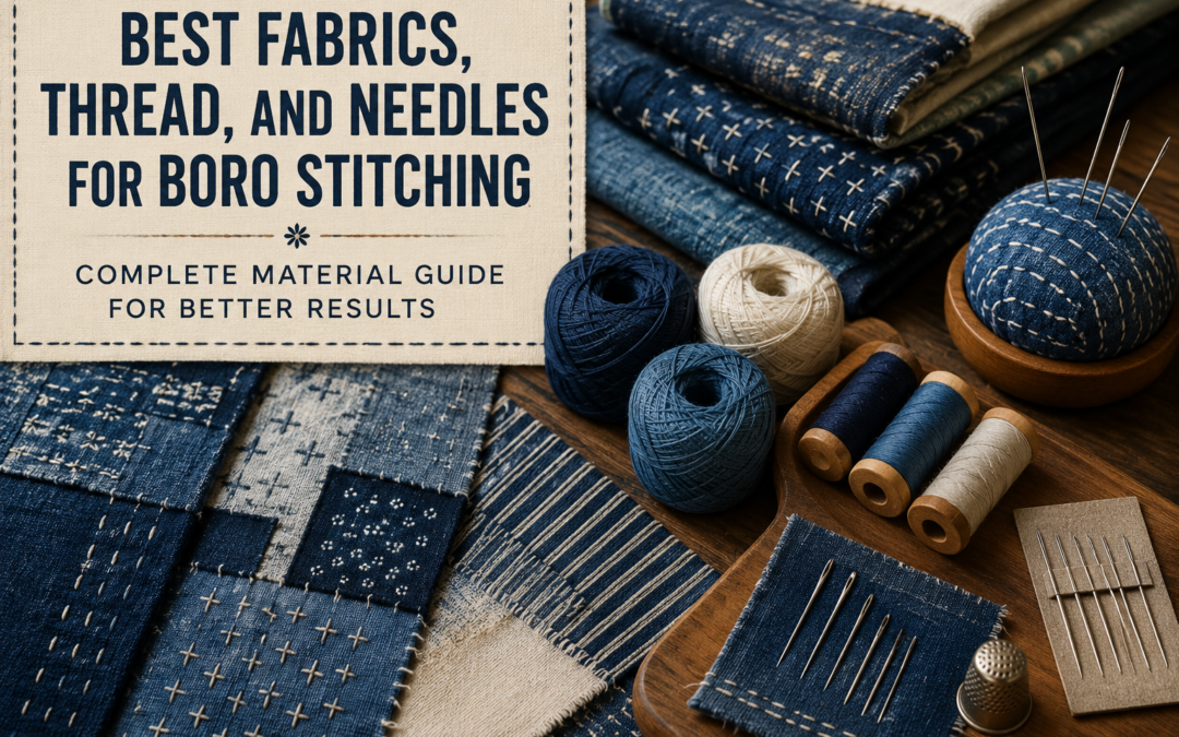 Best Fabrics, Thread, and Needles for Boro Stitching (Complete Material Guide for Better Results)