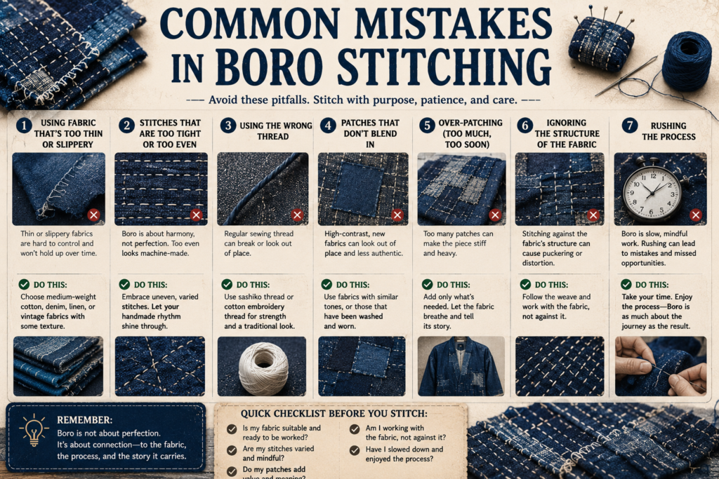 Common Mistakes in Boro Stitching