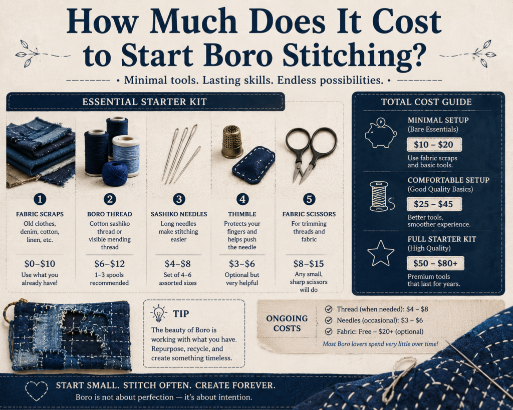 How Much Does It Cost to Start Japanese Boro Stitching