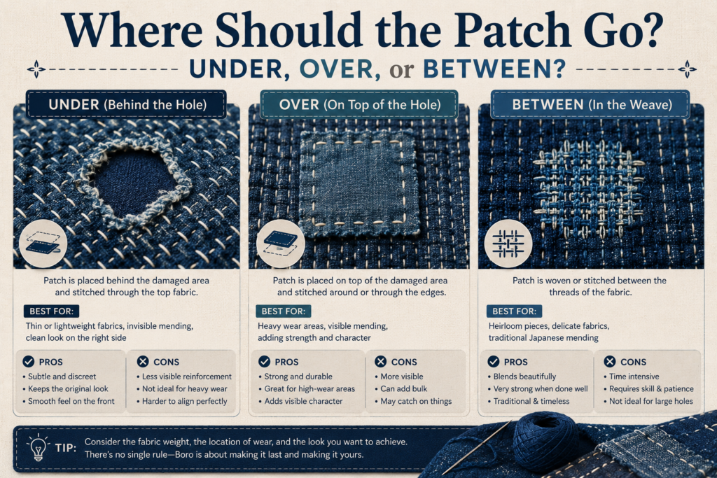 Japanese Boro Stitching Patch Strategy