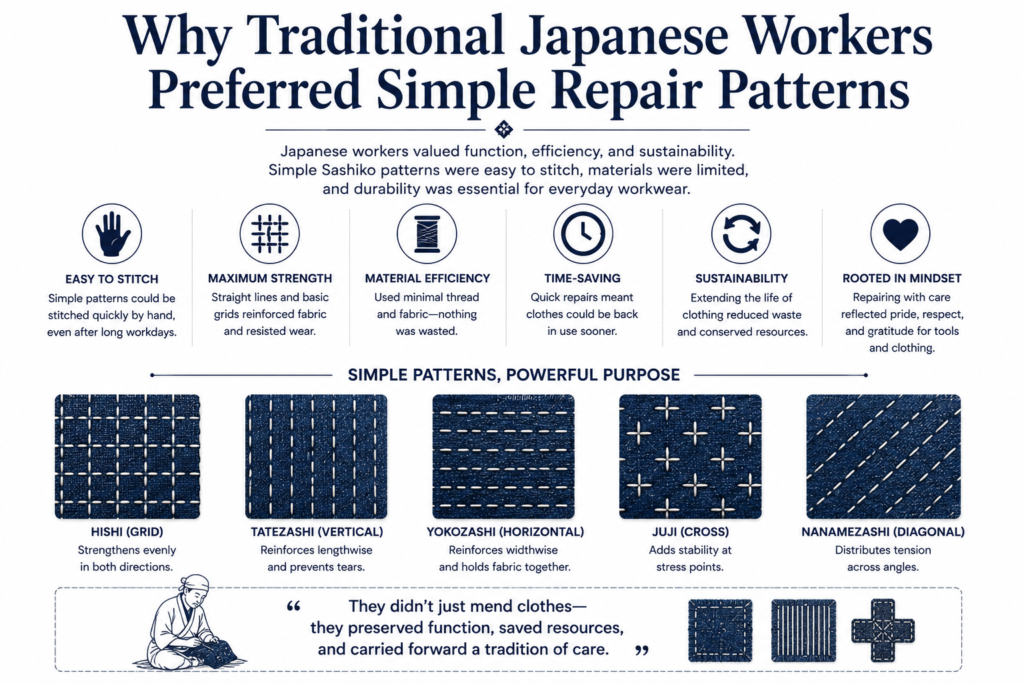 Which Sashiko Patterns Work Best for Structural Repairs?