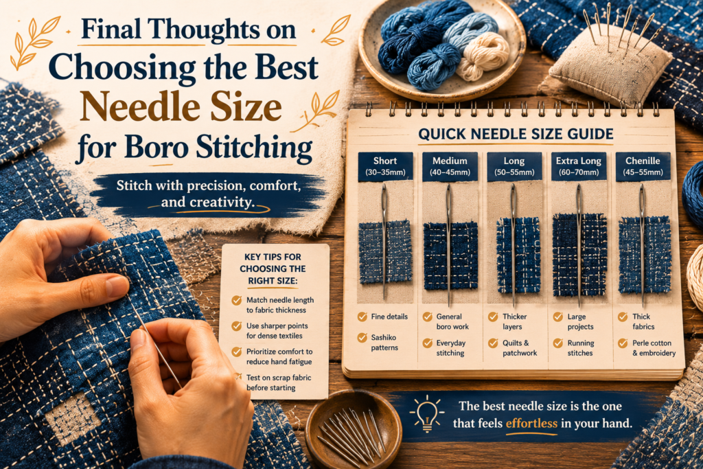 What Needle Size Works Best for Boro Stitching?