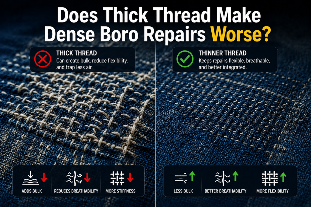 Can Boro Stitching Be Too Dense?