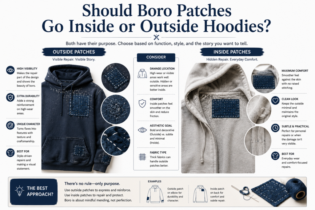 How to Add Boro Patches to Shirts and Hoodies
