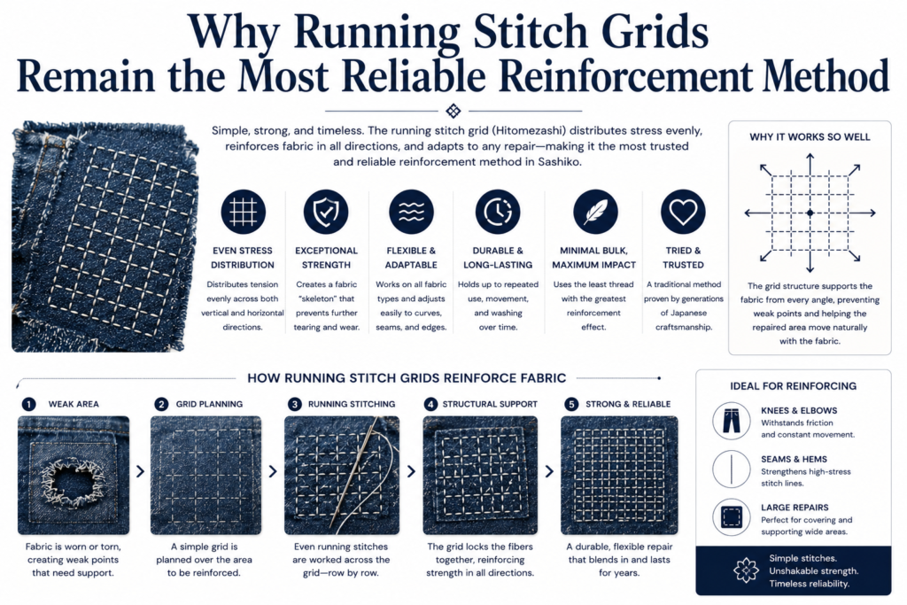 Which Sashiko Patterns Work Best for Structural Repairs?